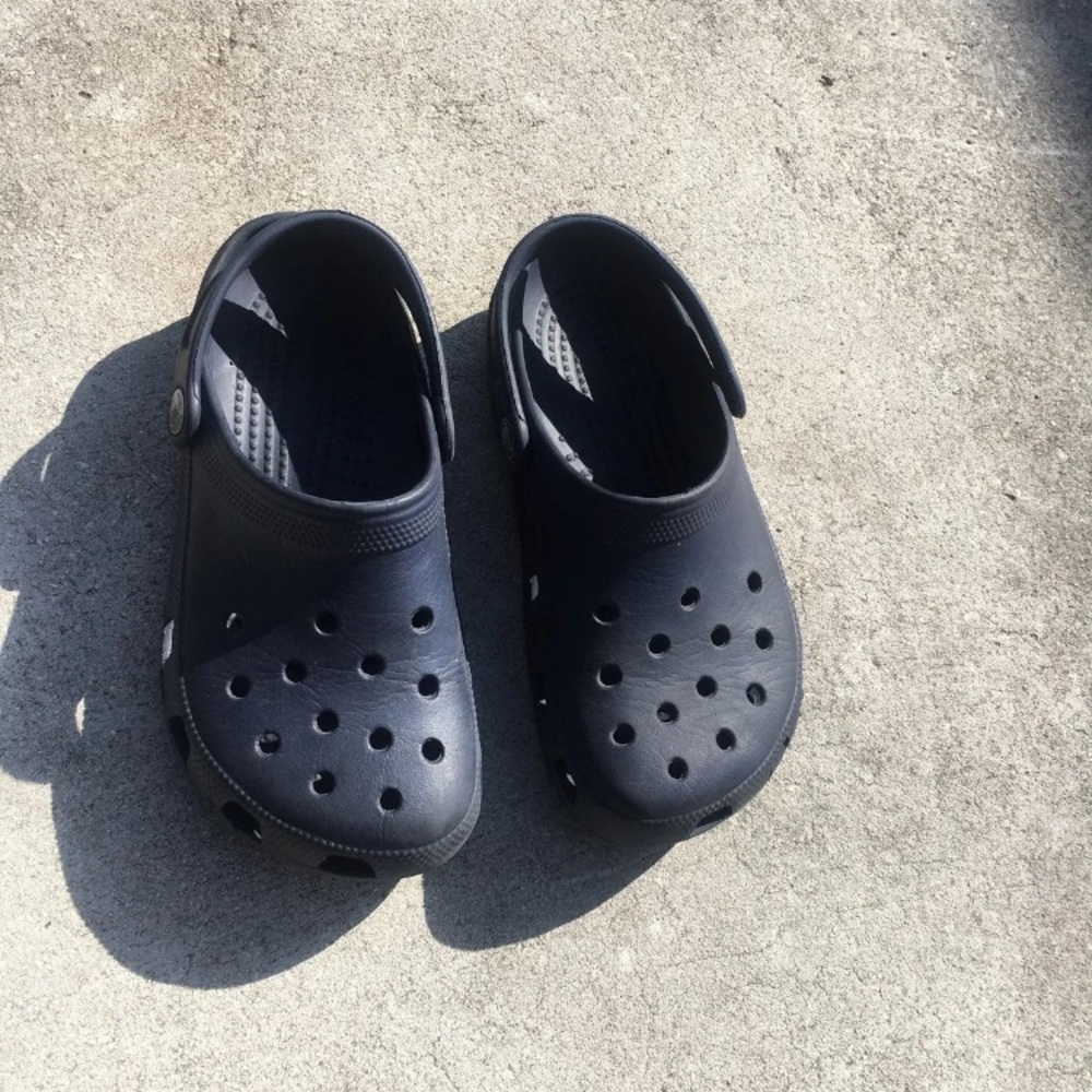 Navy blue crocs